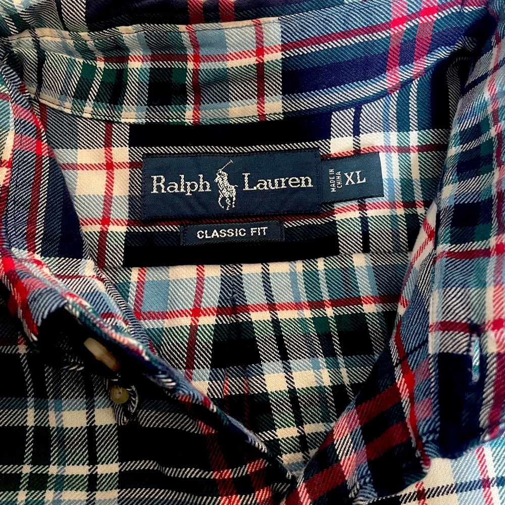 Ralph Lauren colorful button up mens shirt